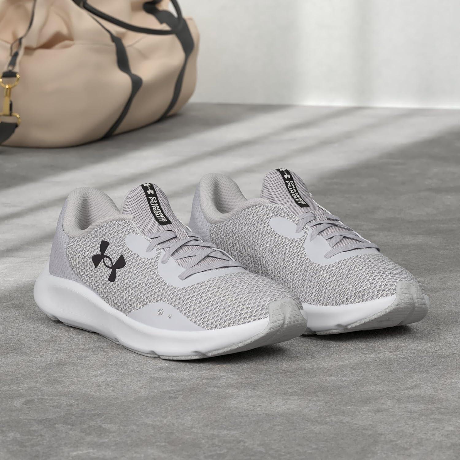 imageUnder Armour Womens Charged Pursuit 3Running ShoeHalo Gray 101Black