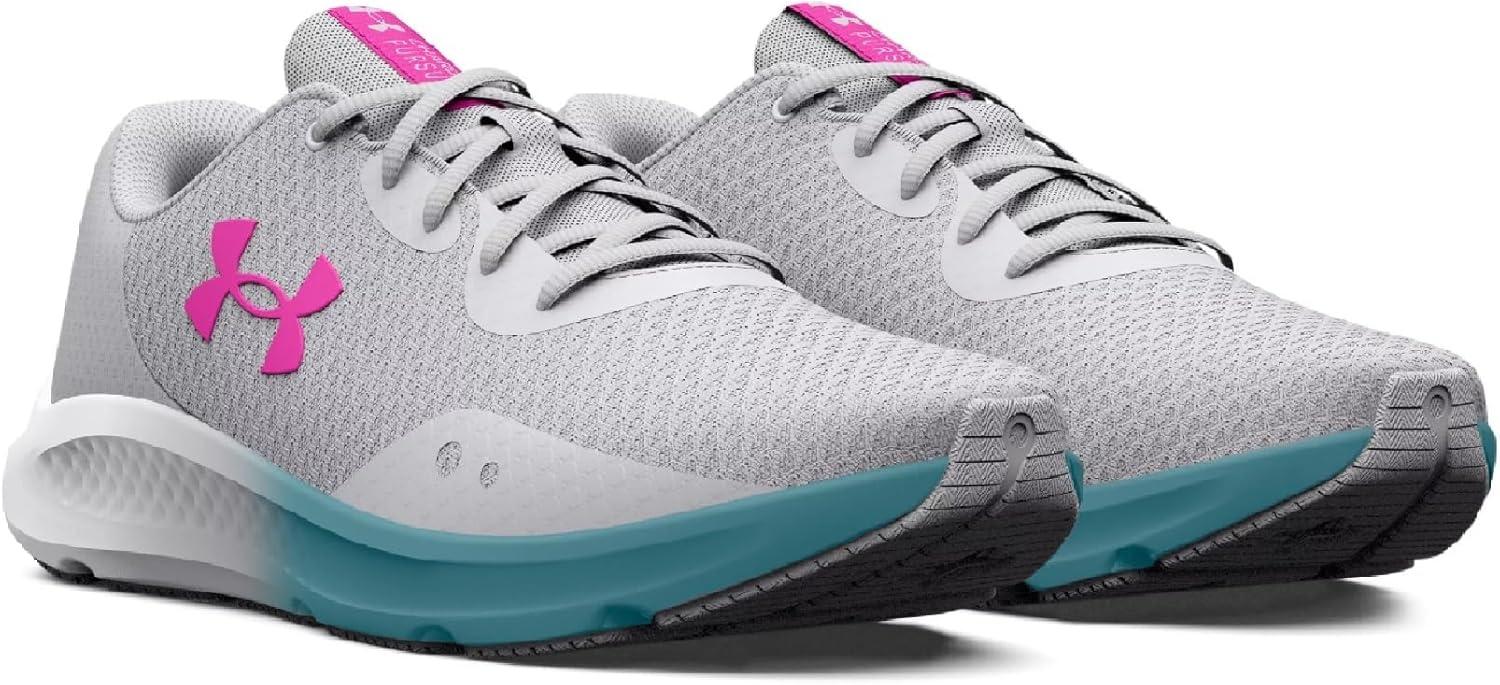 imageUnder Armour Womens Charged Pursuit 3Running ShoeHalo GrayHalo GrayRebel Pink