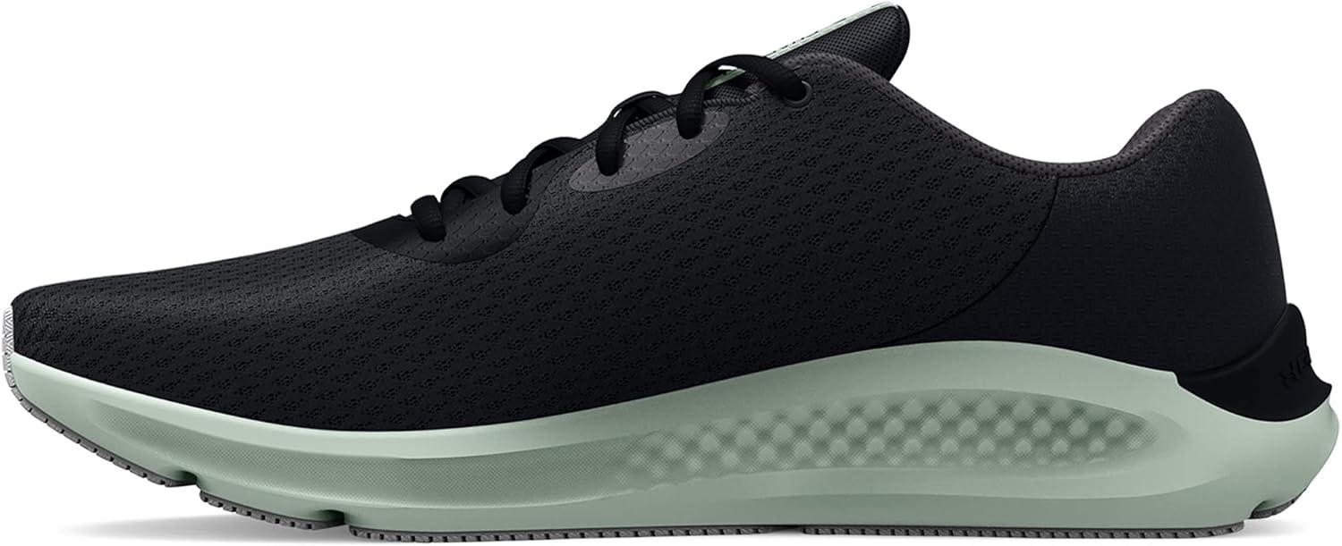 imageUnder Armour Womens Charged Pursuit 3Running ShoeJet Gray 105Sea Mist