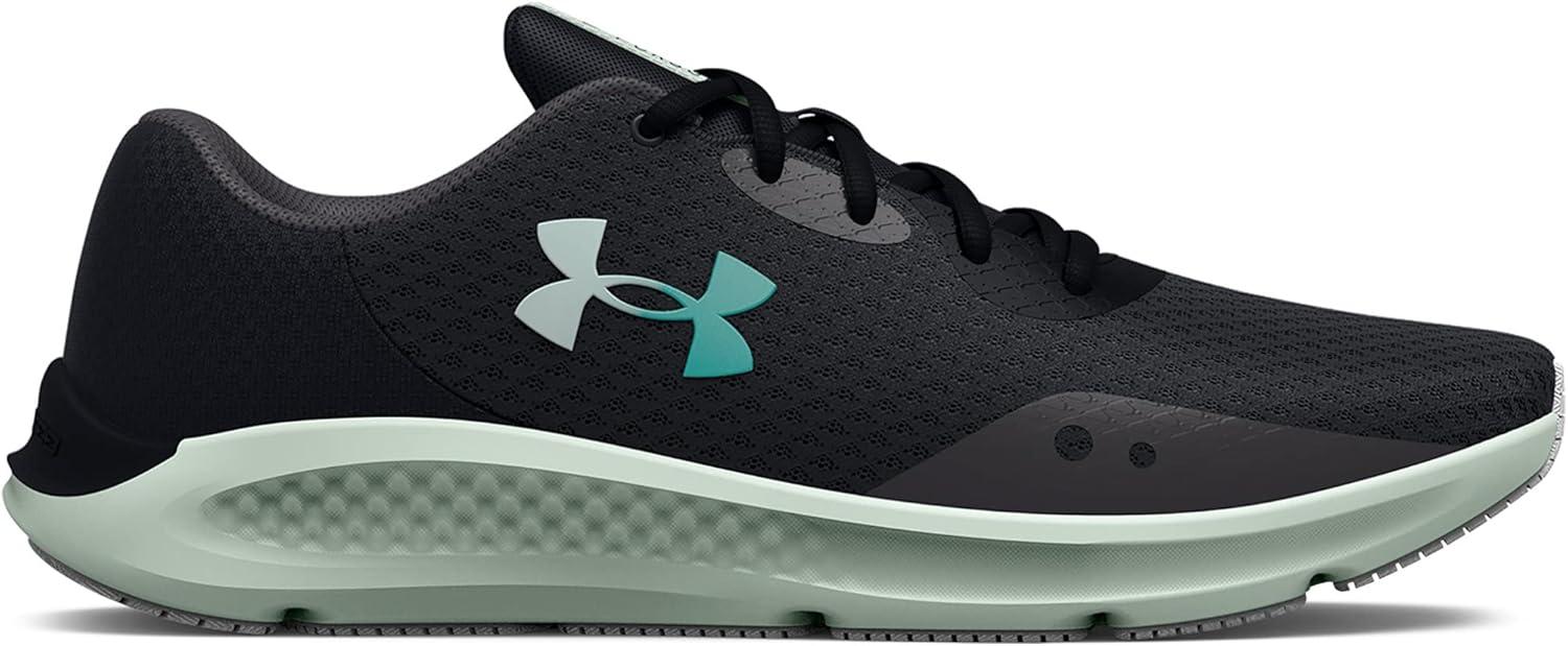 imageUnder Armour Womens Charged Pursuit 3Running ShoeJet Gray 105Sea Mist