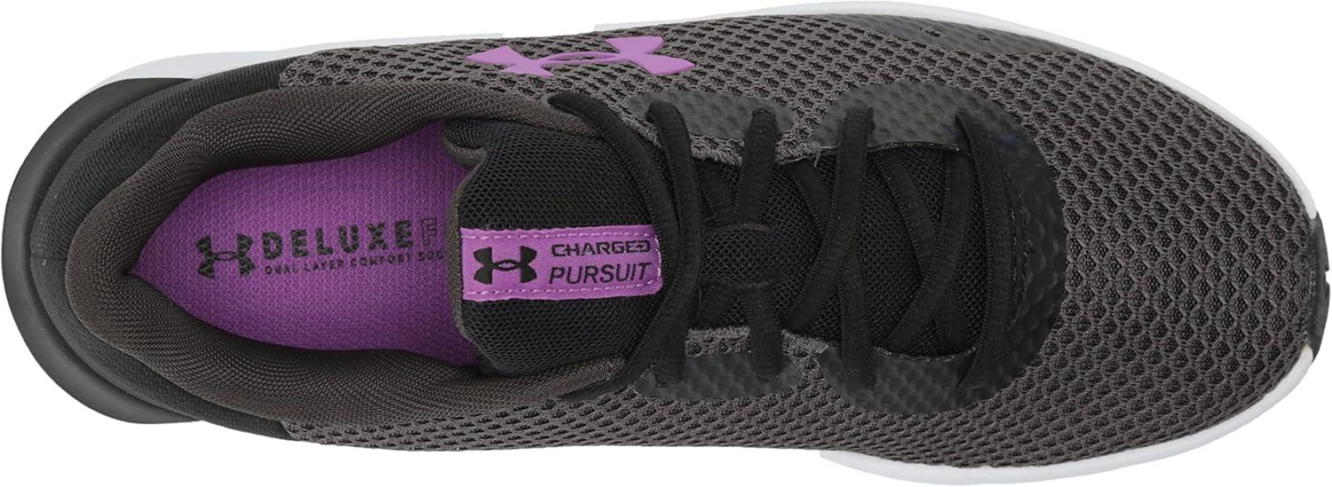 imageUnder Armour Womens Charged Pursuit 3Running ShoeJet Gray 108Mega Magenta