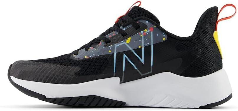imageNew Balance Kids Rave Run V2 LaceUp Running ShoesBlackBlast RedTeam Sky Blue