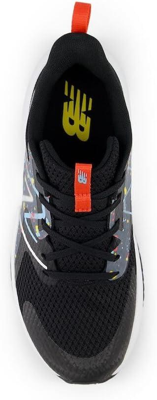 imageNew Balance Kids Rave Run V2 LaceUp Running ShoesBlackBlast RedTeam Sky Blue