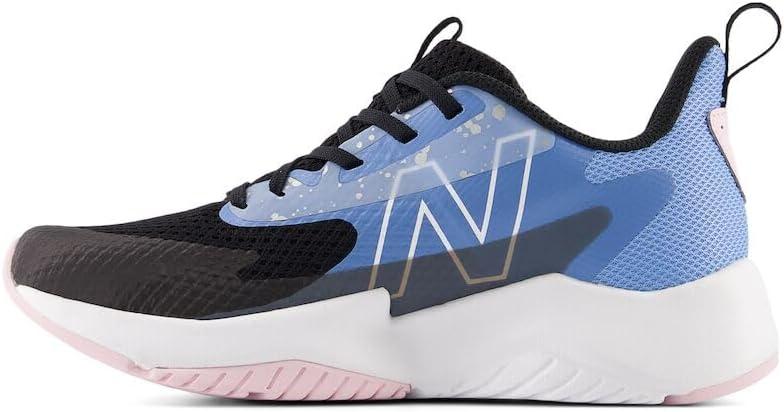 imageNew Balance Kids Rave Run V2 LaceUp Running ShoesBlackBlue LagunaLight Raspberry
