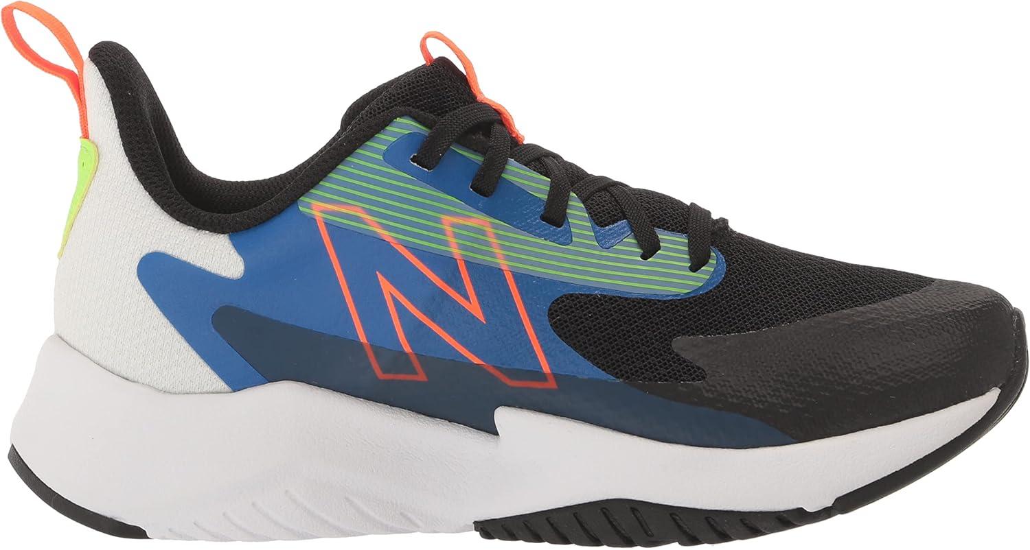 imageNew Balance Kids Rave Run V2 LaceUp Running ShoesBlackCobaltWhite