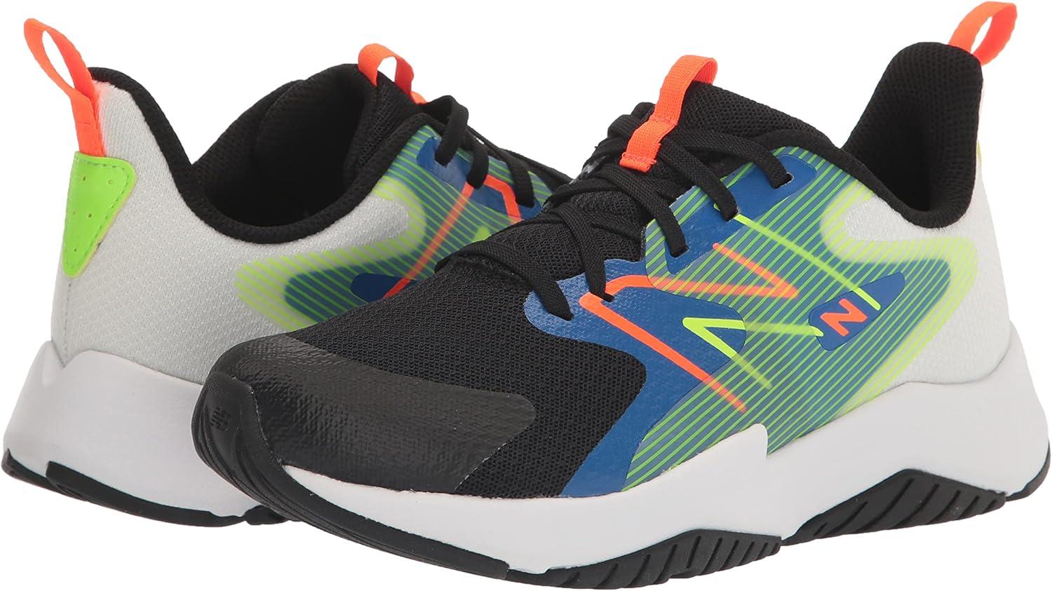 imageNew Balance Kids Rave Run V2 LaceUp Running ShoesBlackCobaltWhite