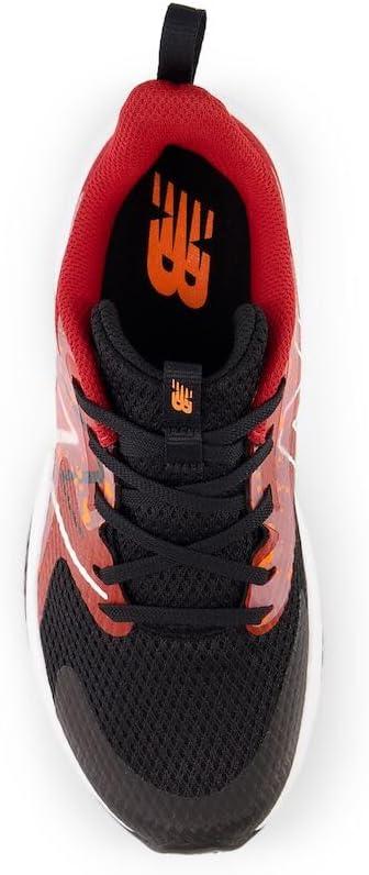 imageNew Balance Kids Rave Run V2 LaceUp Running ShoesBlackTrue RedBlaze Orange