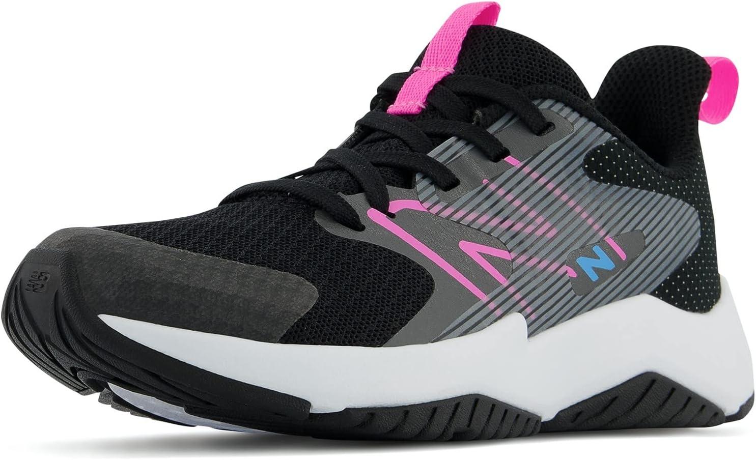 imageNew Balance Kids Rave Run V2 LaceUp Running ShoesBlackVibrant Pink