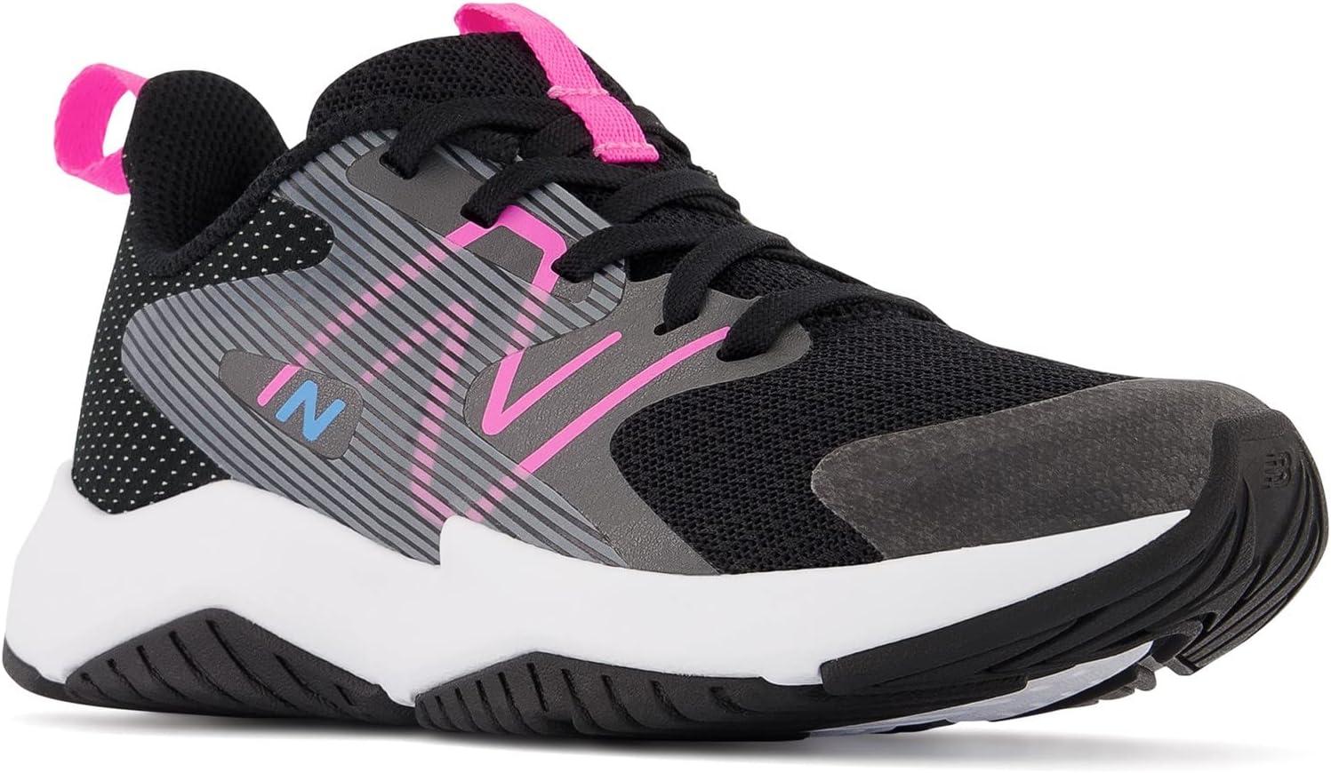 imageNew Balance Kids Rave Run V2 LaceUp Running ShoesBlackVibrant Pink