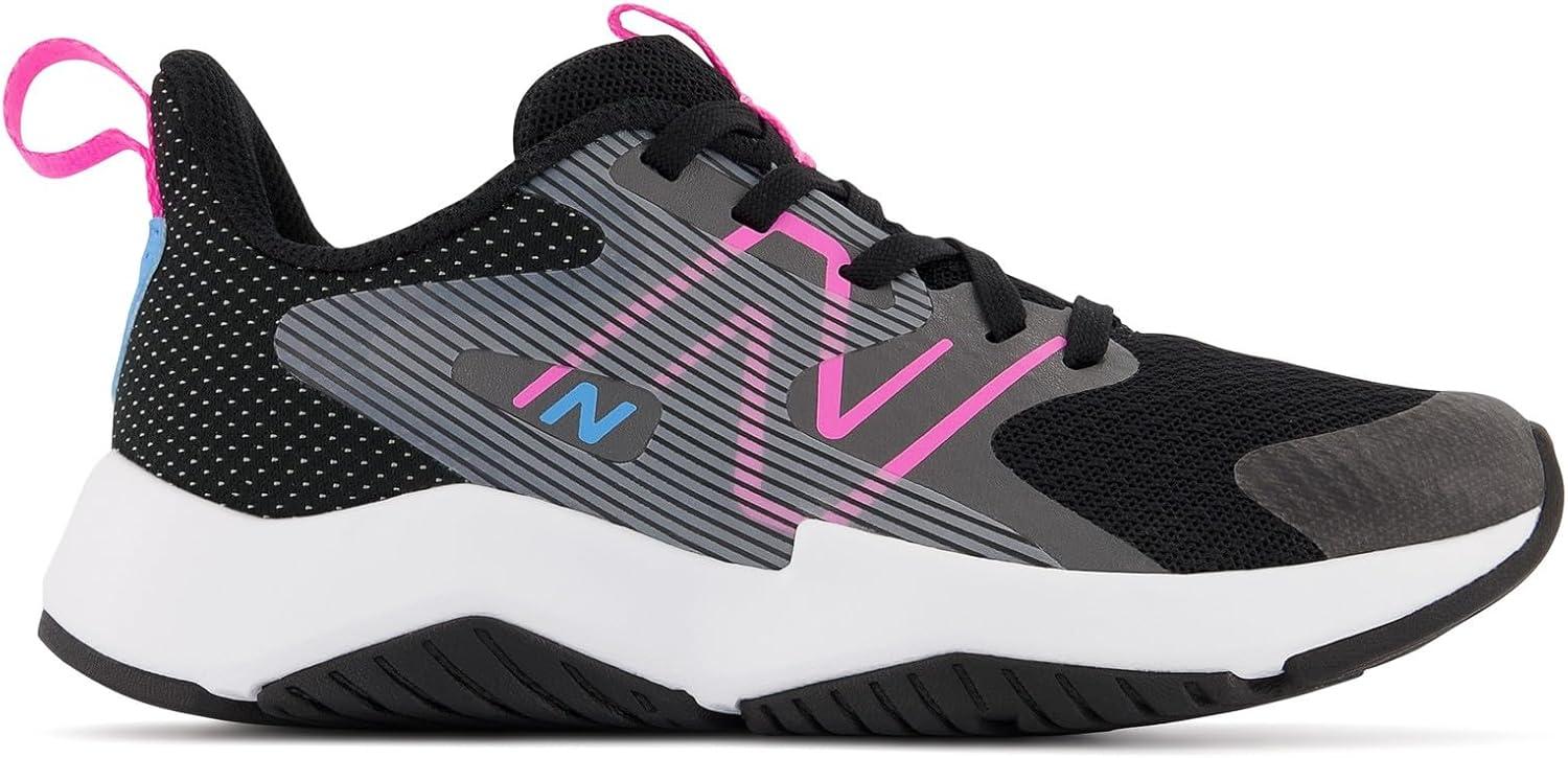 imageNew Balance Kids Rave Run V2 LaceUp Running ShoesBlackVibrant Pink