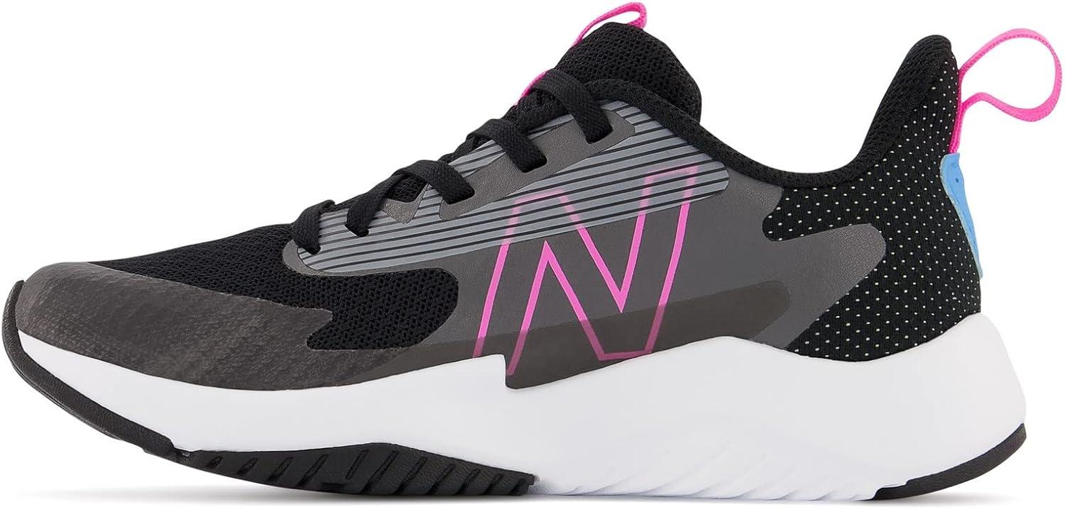 imageNew Balance Kids Rave Run V2 LaceUp Running ShoesBlackVibrant Pink