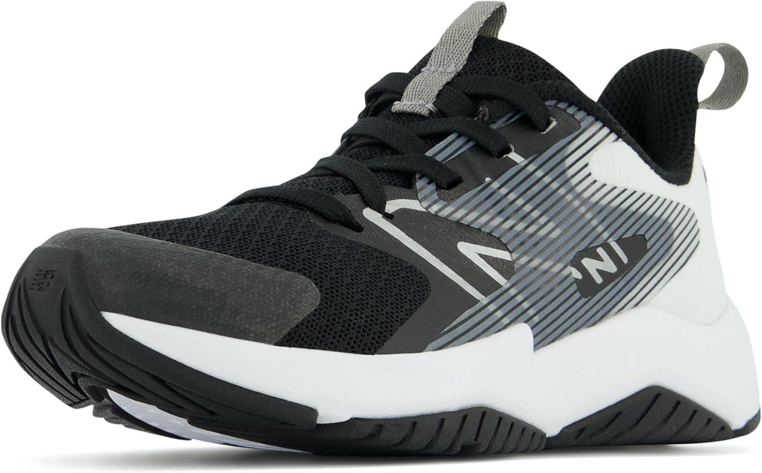 imageNew Balance Kids Rave Run V2 LaceUp Running ShoesBlackWhite