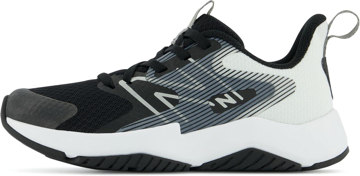 imageNew Balance Kids Rave Run V2 LaceUp Running ShoesBlackWhite