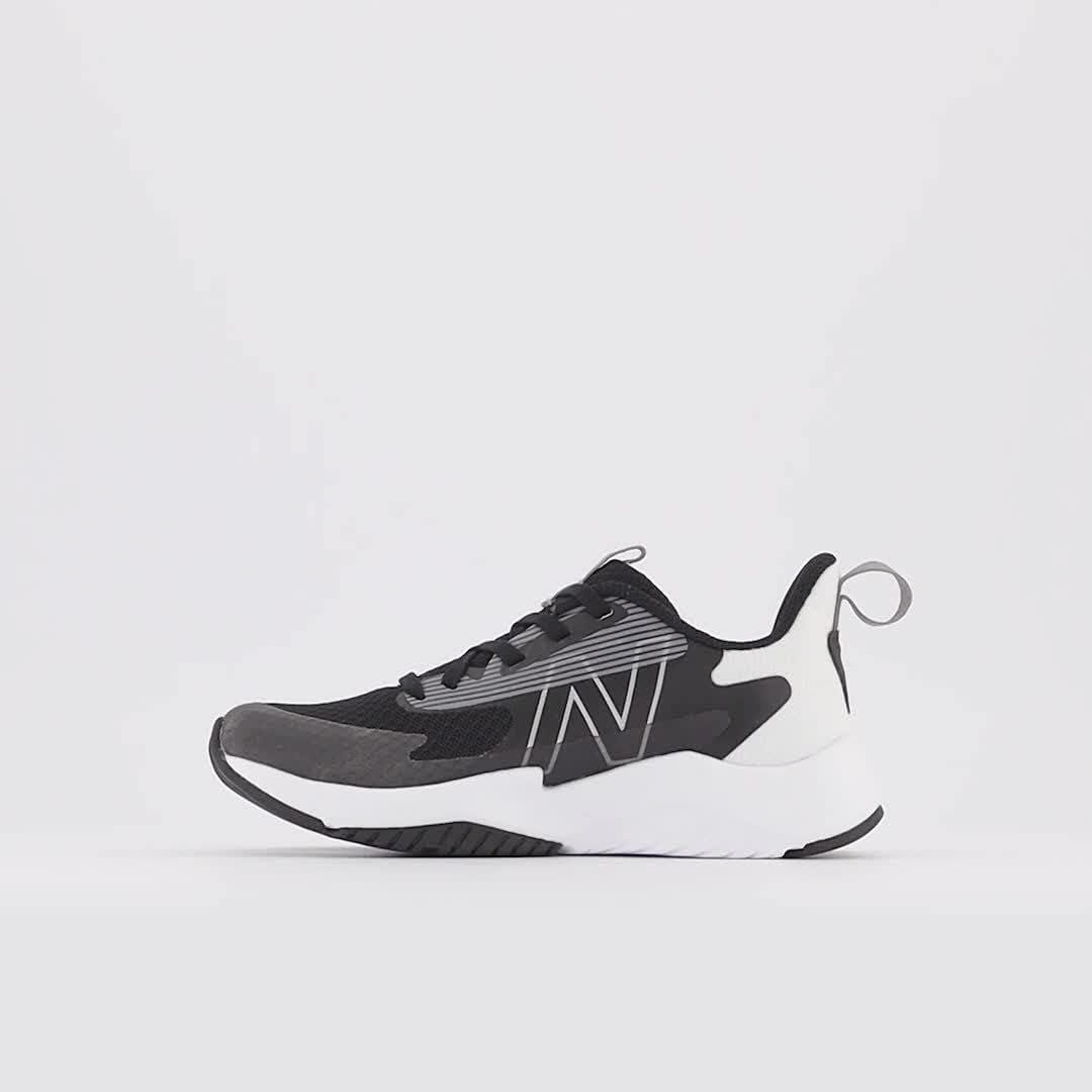 imageNew Balance Kids Rave Run V2 LaceUp Running ShoesBlackWhite