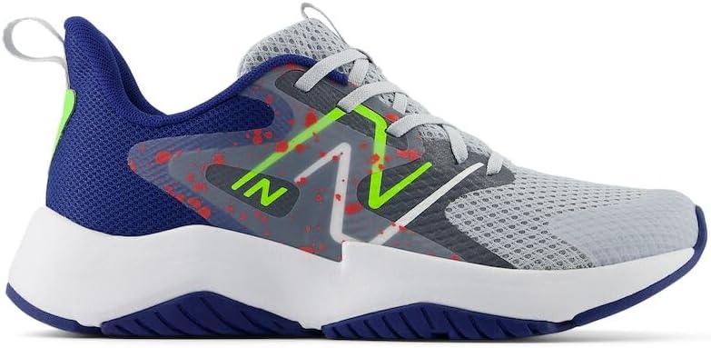 imageNew Balance Kids Rave Run V2 LaceUp Running ShoesGraniteInkwellPixel Green