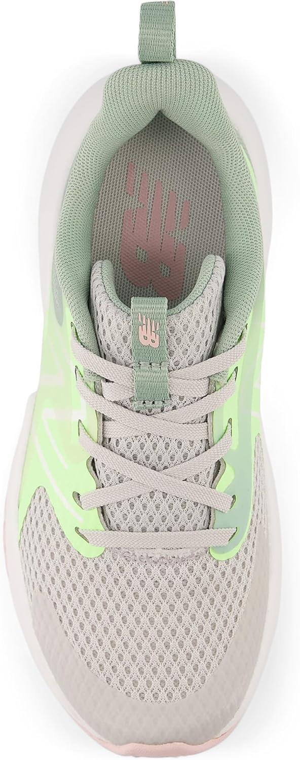 imageNew Balance Kids Rave Run V2 LaceUp Running ShoesGrey MatterMint FlashMosaic Green