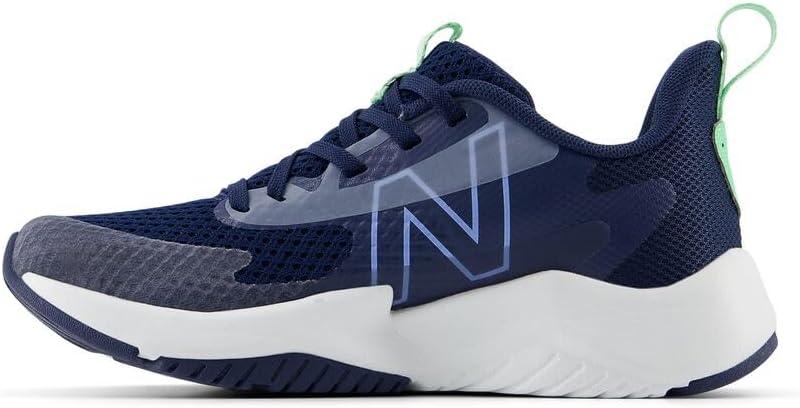 imageNew Balance Kids Rave Run V2 LaceUp Running ShoesNb NavyElectric SkySweetgrass