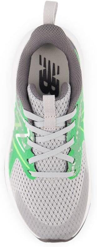 imageNew Balance Kids Rave Run V2 LaceUp Running ShoesRain CloudGreen PunchPixel Green