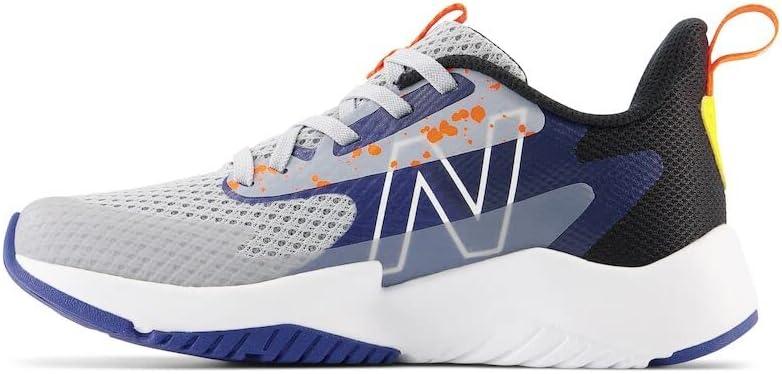 imageNew Balance Kids Rave Run V2 LaceUp Running ShoesRain CloudNight SkyBlaze Orange