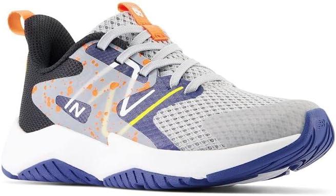 imageNew Balance Kids Rave Run V2 LaceUp Running ShoesRain CloudNight SkyBlaze Orange