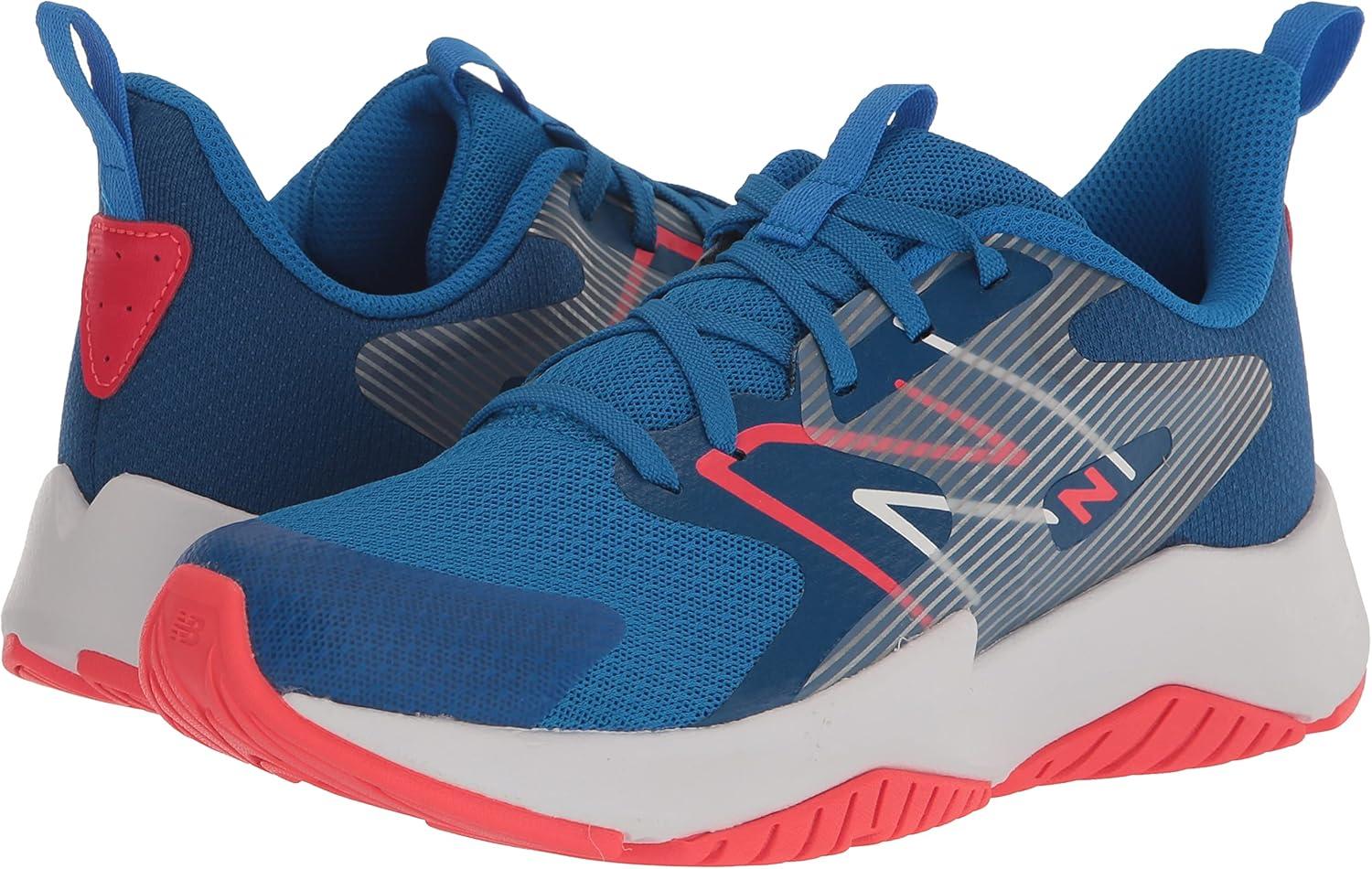 imageNew Balance Kids Rave Run V2 LaceUp Running ShoesSerene BlueBlue GrooveElectric Red
