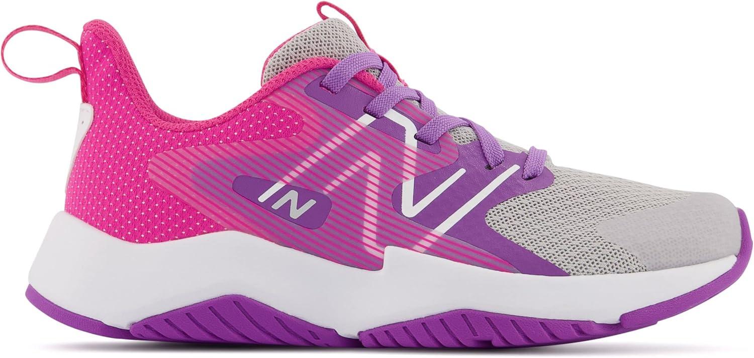 imageNew Balance Kids Rave Run V2 LaceUp Running ShoesSummer FogMystic PurpleHipink