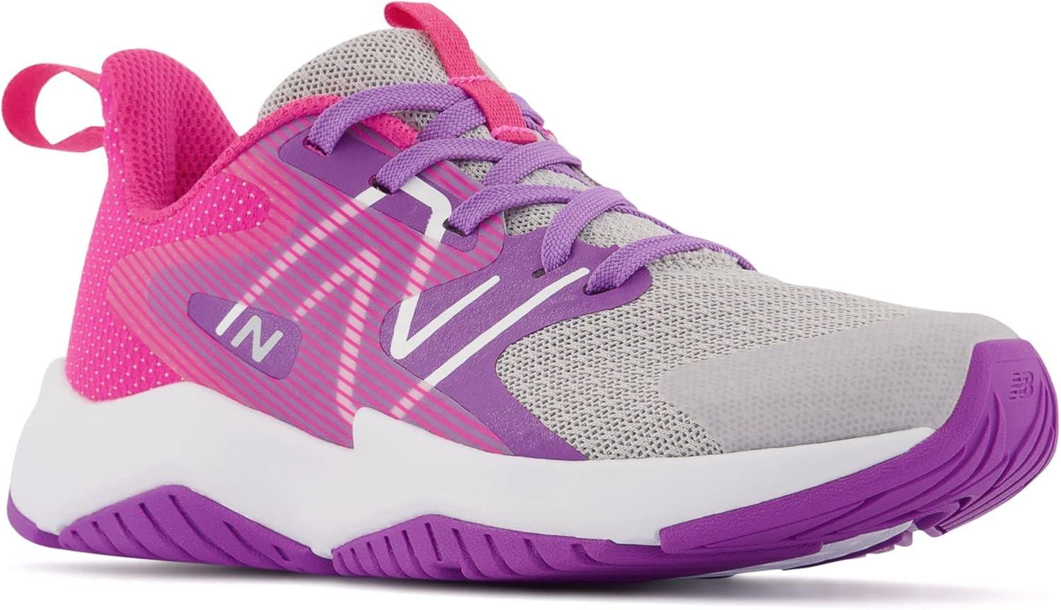 imageNew Balance Kids Rave Run V2 LaceUp Running ShoesSummer FogMystic PurpleHipink