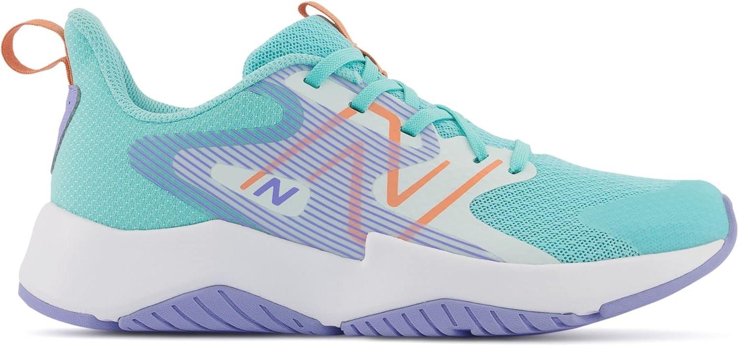 imageNew Balance Kids Rave Run V2 LaceUp Running ShoesSurfPeach GlazeMagic Hour