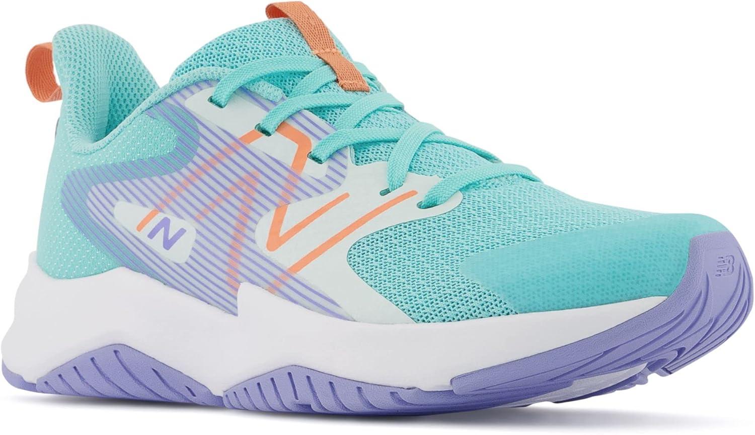 imageNew Balance Kids Rave Run V2 LaceUp Running ShoesSurfPeach GlazeMagic Hour