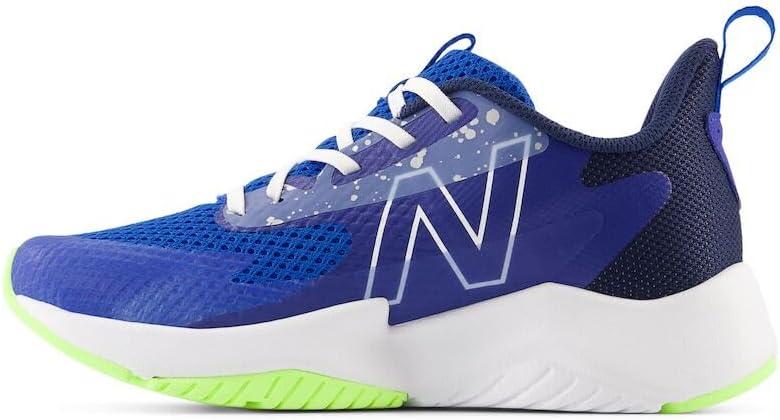 imageNew Balance Kids Rave Run V2 LaceUp Running ShoesTeam RoyalBlue OasisBleached Lime Glo