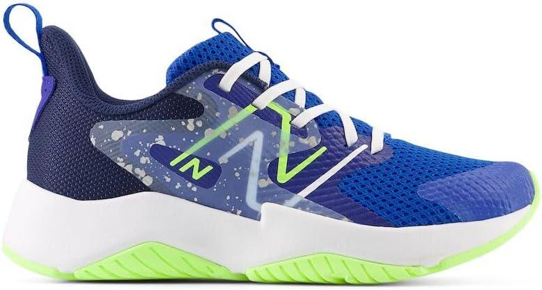 imageNew Balance Kids Rave Run V2 LaceUp Running ShoesTeam RoyalBlue OasisBleached Lime Glo