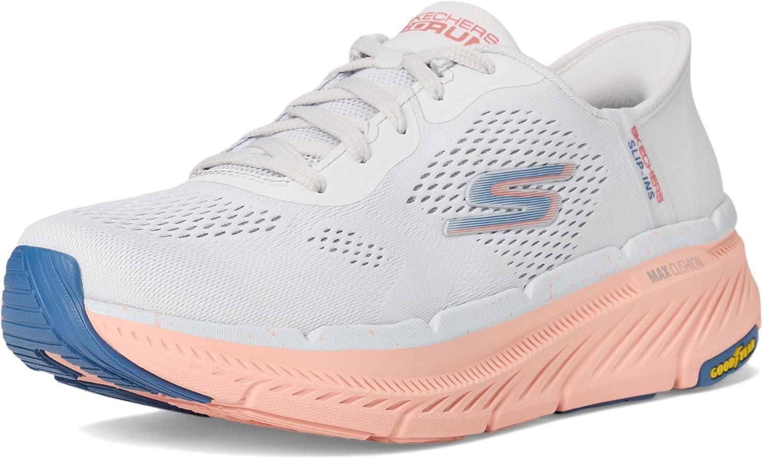 imageSkechers Womens Max Cushioning Premier 20 Alora Hands Free SlipinsLight GrayOrange
