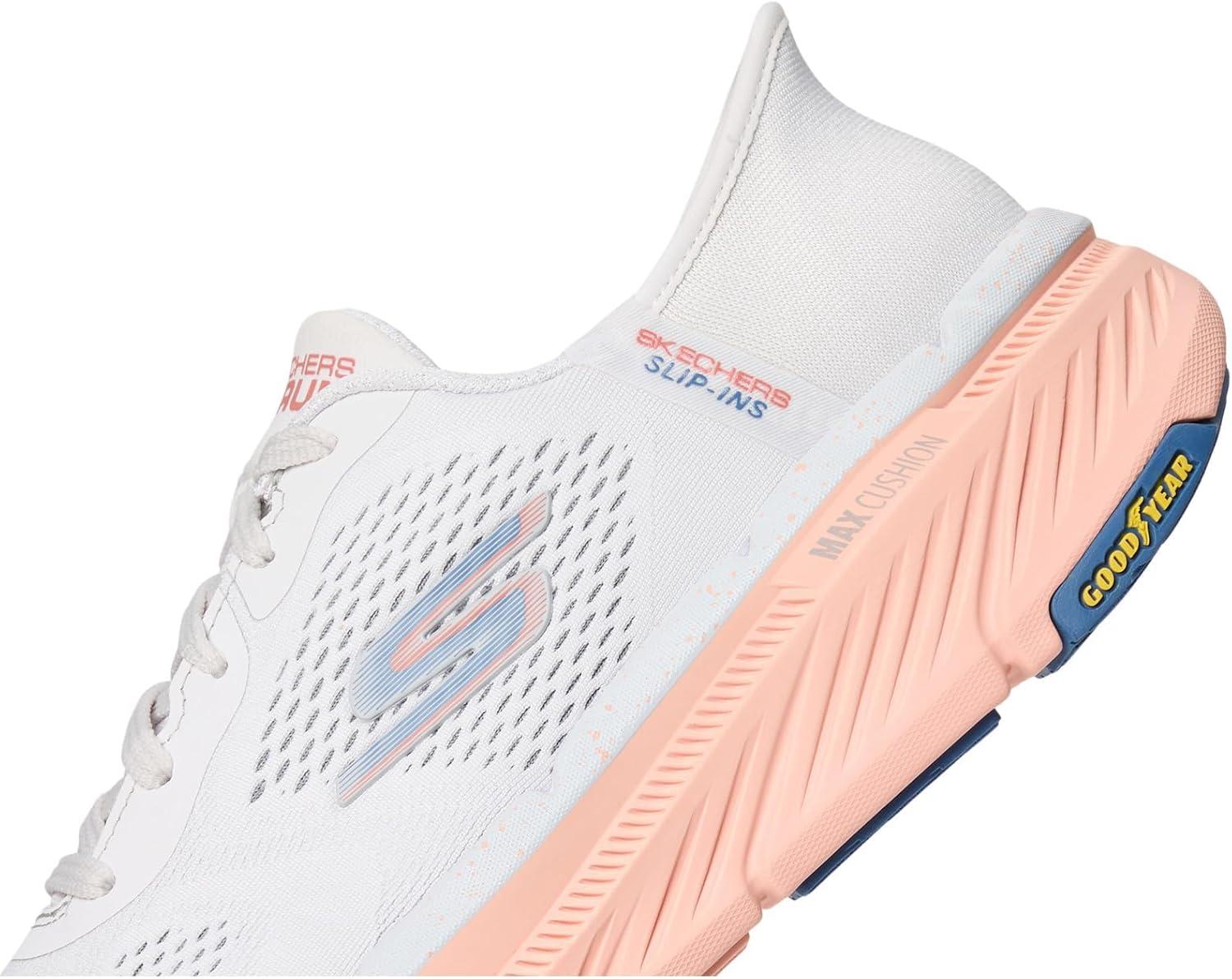 imageSkechers Womens Max Cushioning Premier 20 Alora Hands Free SlipinsLight GrayOrange