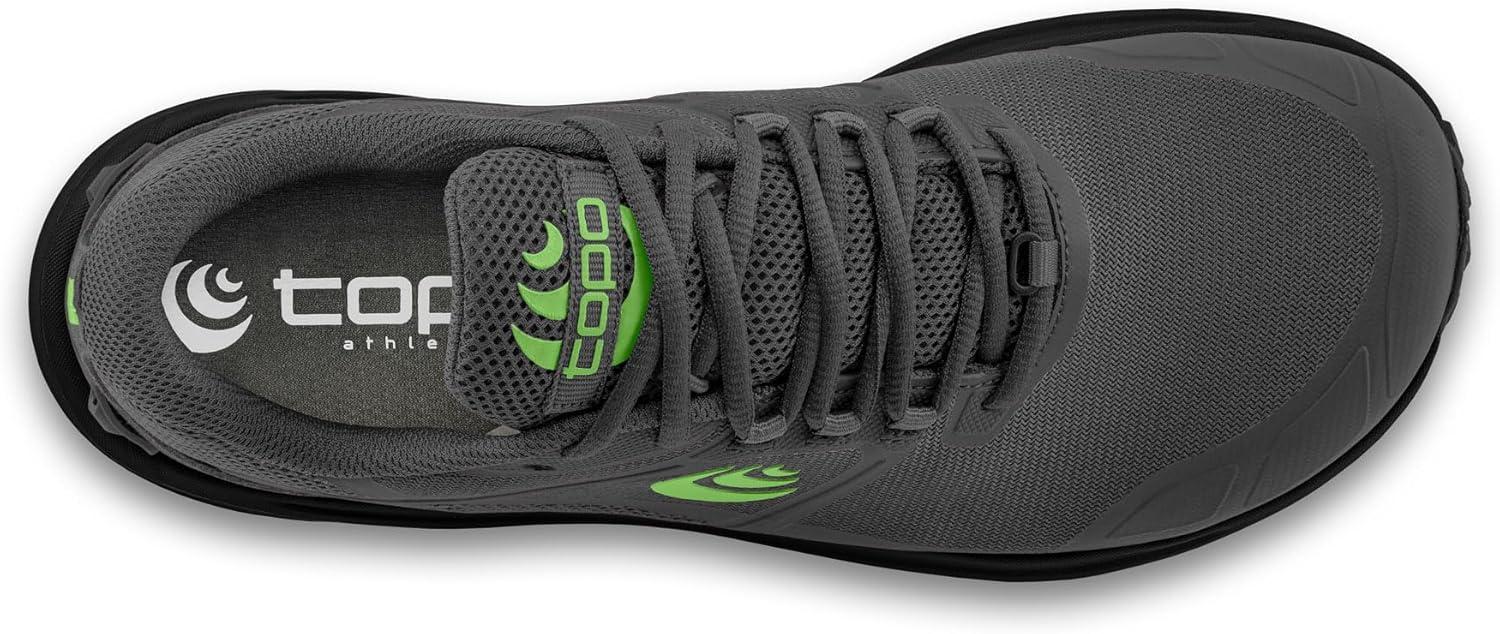 imageTopo Athletic Mens Terraventure 4 Comfortable Cushioned Durable 3MM Drop Trail Running Shoes Athletic Shoes for Trail RunningDark GreyGreen