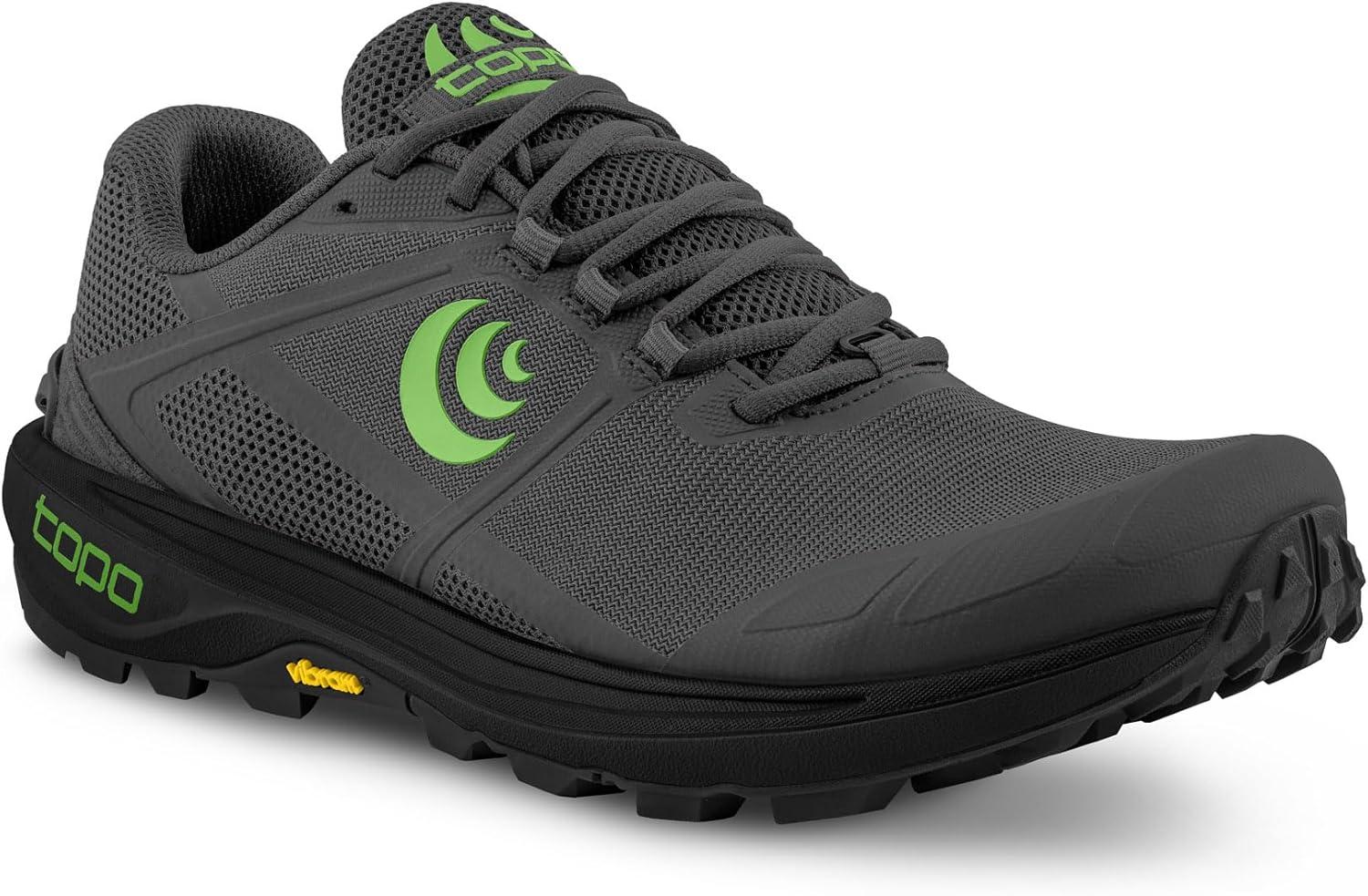 imageTopo Athletic Mens Terraventure 4 Comfortable Cushioned Durable 3MM Drop Trail Running Shoes Athletic Shoes for Trail RunningDark GreyGreen