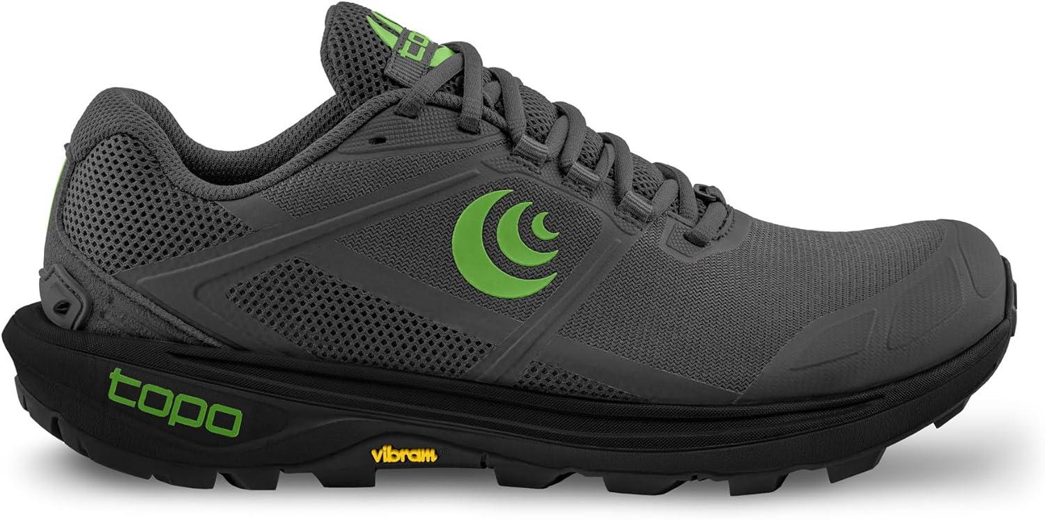imageTopo Athletic Mens Terraventure 4 Comfortable Cushioned Durable 3MM Drop Trail Running Shoes Athletic Shoes for Trail RunningDark GreyGreen