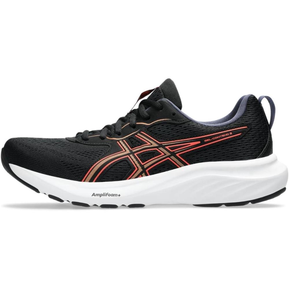 imageAsics Womens GelContend 9 Running ShoesBlackCoral Reef