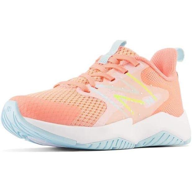 imageNew Balance Kids Rave Run V2 LaceUp Running ShoesGrapefruitBleach BlueHilite