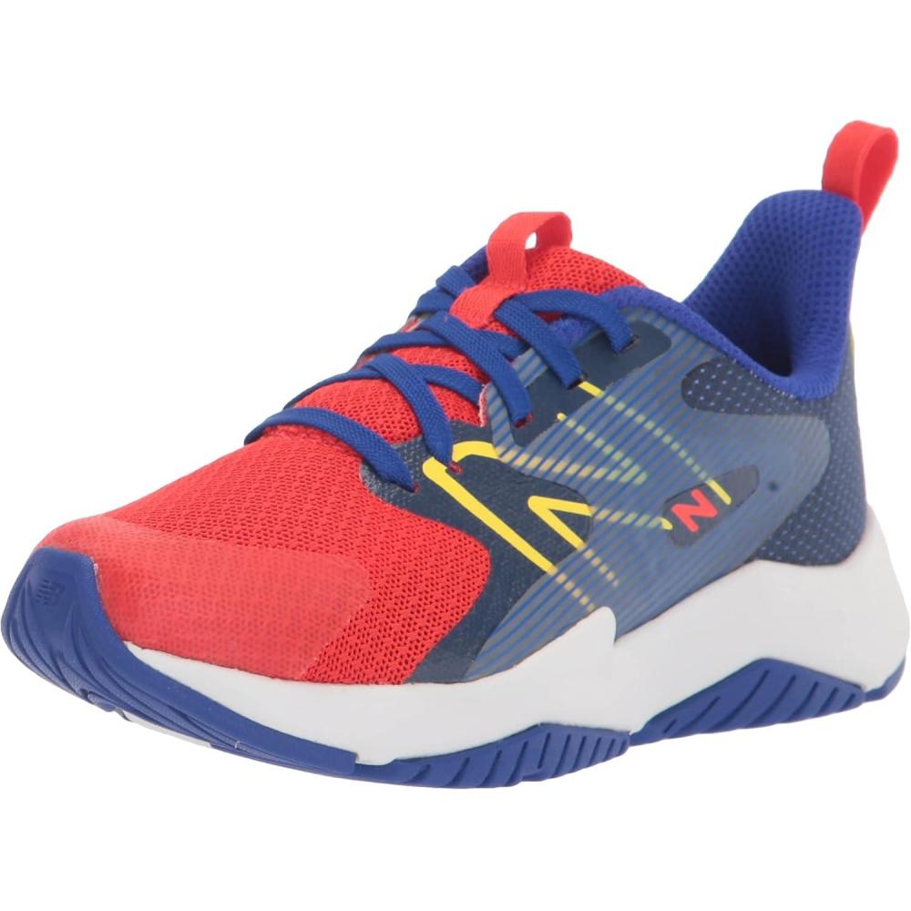 imageNew Balance Kids Rave Run V2 LaceUp Running ShoesNeo FlameLemonadeMoon Shadow