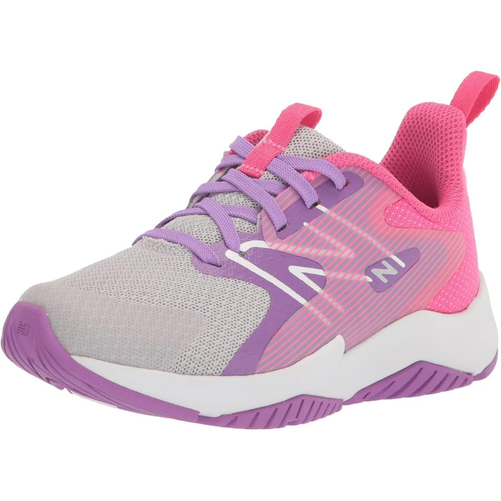 imageNew Balance Kids Rave Run V2 LaceUp Running ShoesSummer FogMystic PurpleHipink