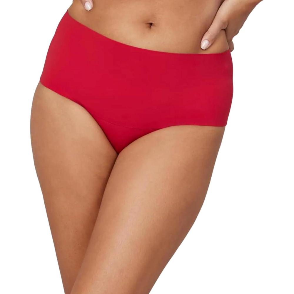imageSPANX SPANXsmooth Undietectable Brief  Comfortable Core Control  Invisible Shapewear Underwear  No Visible Panty LinesRed Pop