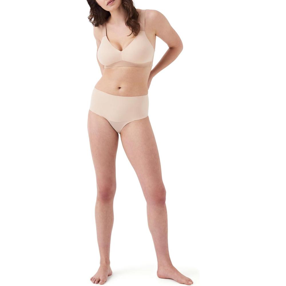 imageSPANX SPANXsmooth Undietectable Brief Comfortable Core Control Invisible Shapewear Underwear No Visible Panty LinesSoft Nude
