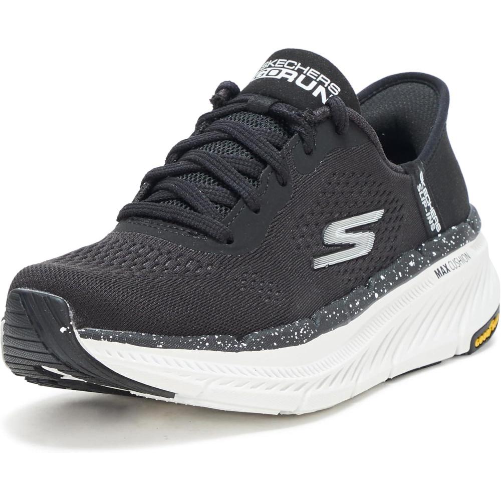 imageSkechers Womens Max Cushioning Premier 20 Alora Hands Free SlipinsBlackWhite