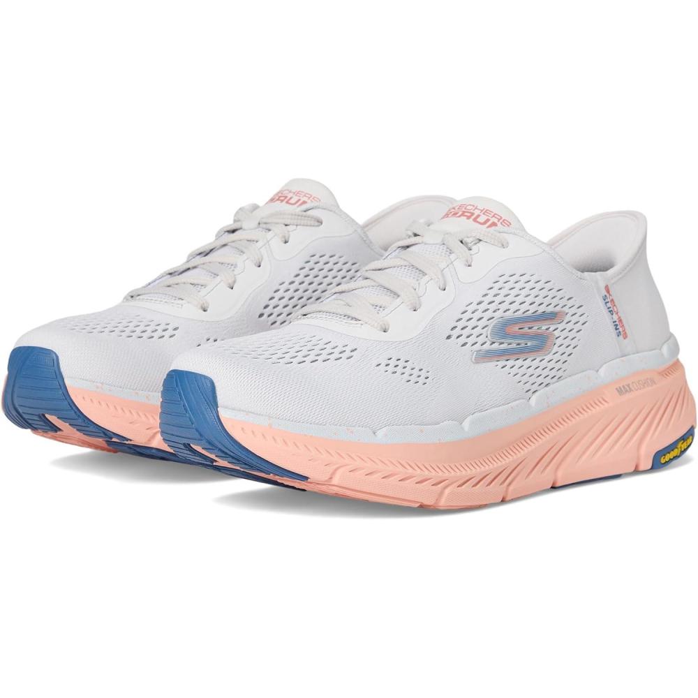 imageSkechers Womens Max Cushioning Premier 20 Alora Hands Free SlipinsLight GrayOrange