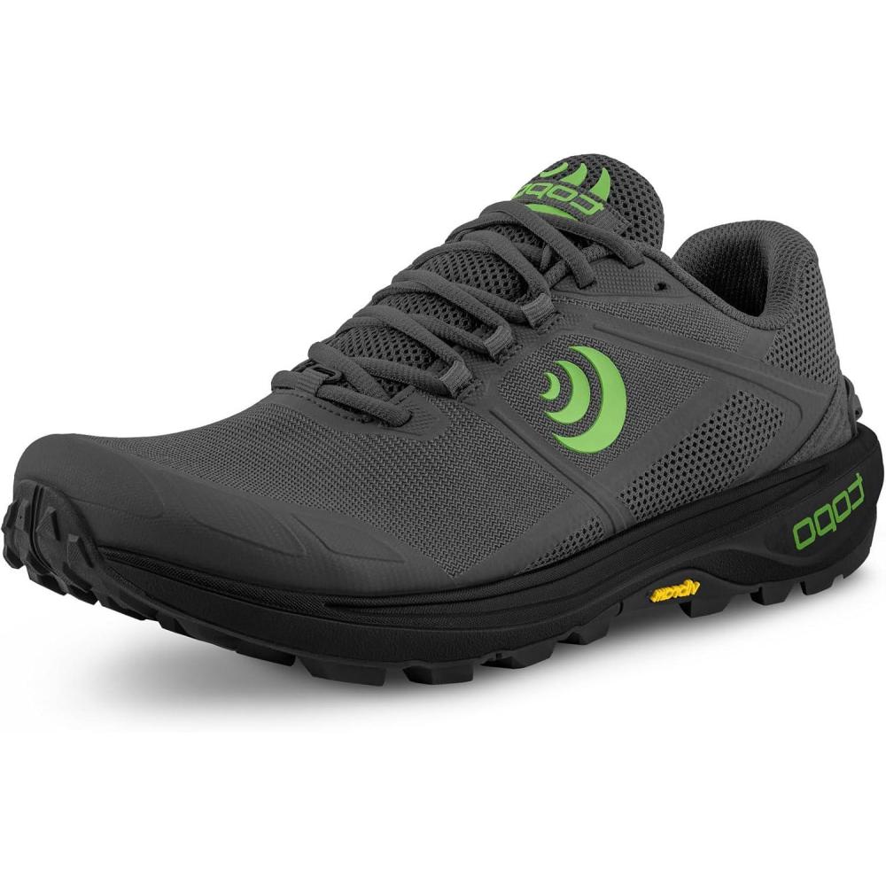 imageTopo Athletic Mens Terraventure 4 Comfortable Cushioned Durable 3MM Drop Trail Running Shoes Athletic Shoes for Trail RunningDark GreyGreen