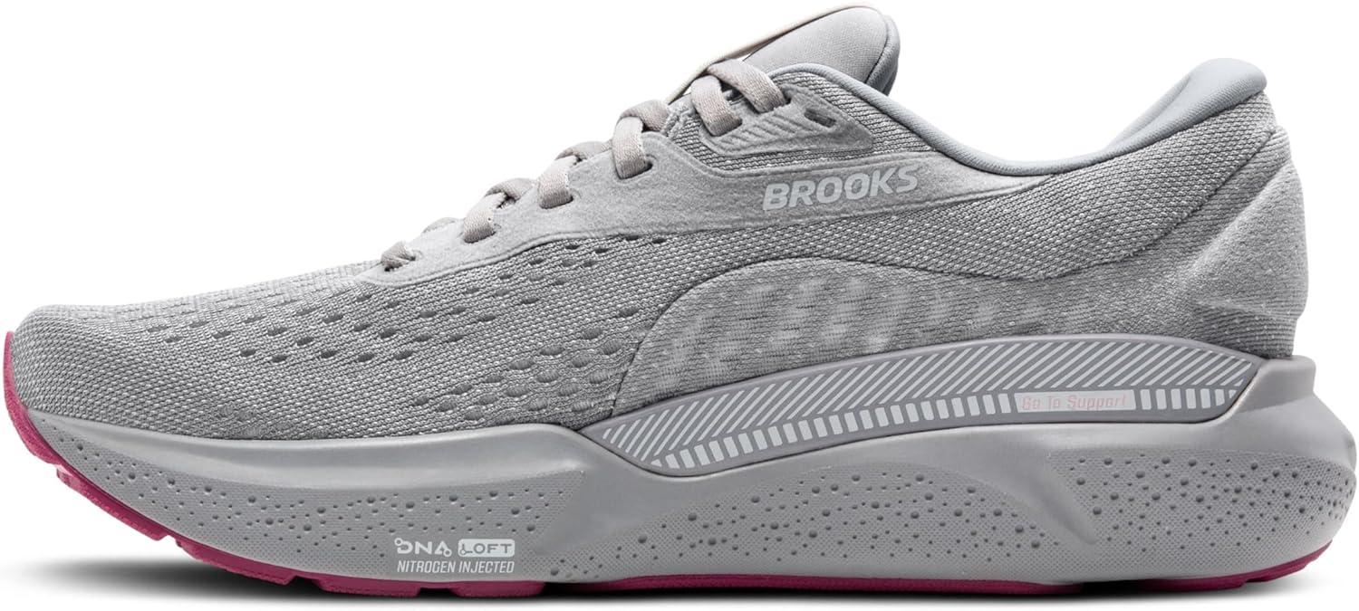 imageBrooks Womens Adrenaline GTS 24 Supportive Running ShoeAlloyWhiteZephyr