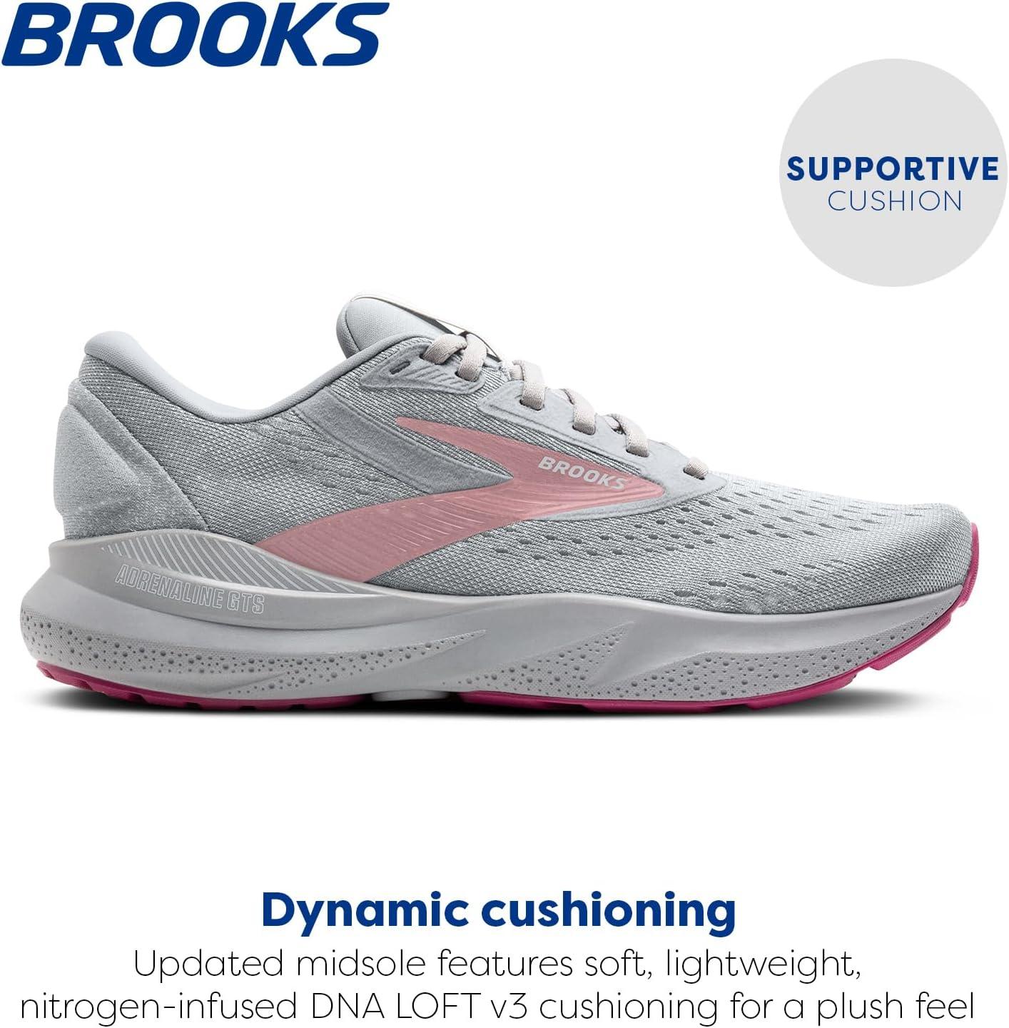 imageBrooks Womens Adrenaline GTS 24 Supportive Running ShoeAlloyWhiteZephyr