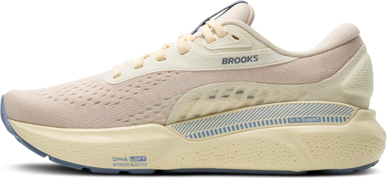 imageBrooks Womens Adrenaline GTS 24 Supportive Running ShoeAlmondPeachBlue