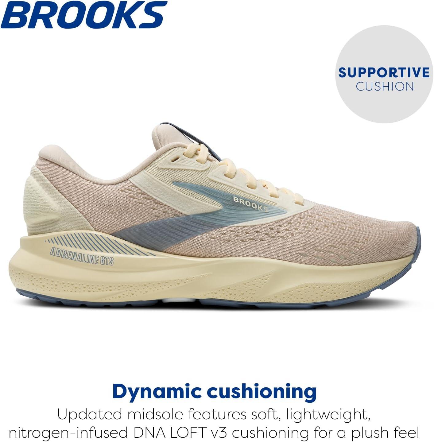 imageBrooks Womens Adrenaline GTS 24 Supportive Running ShoeAlmondPeachBlue