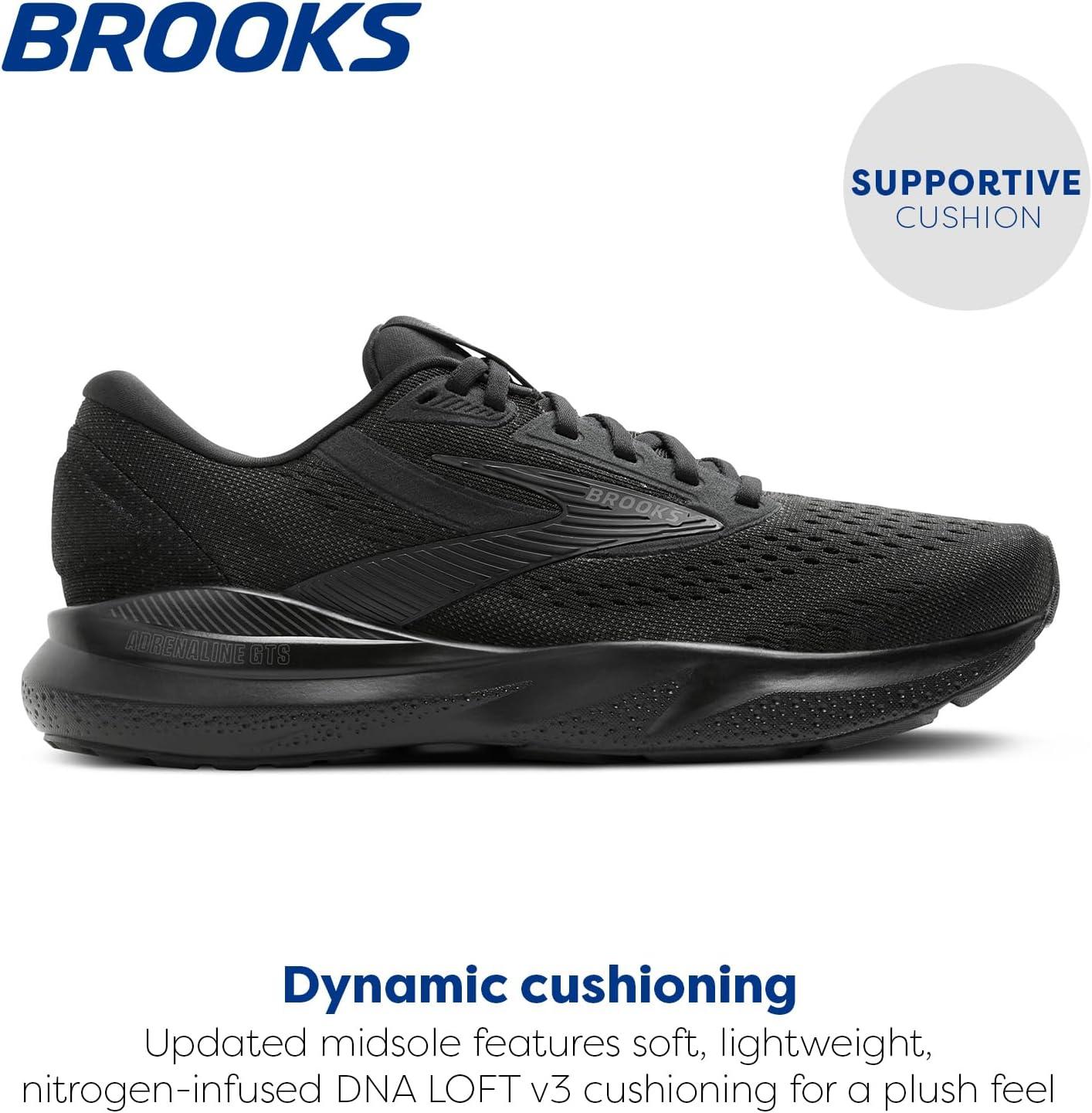 imageBrooks Womens Adrenaline GTS 24 Supportive Running ShoeBlackBlackEbony